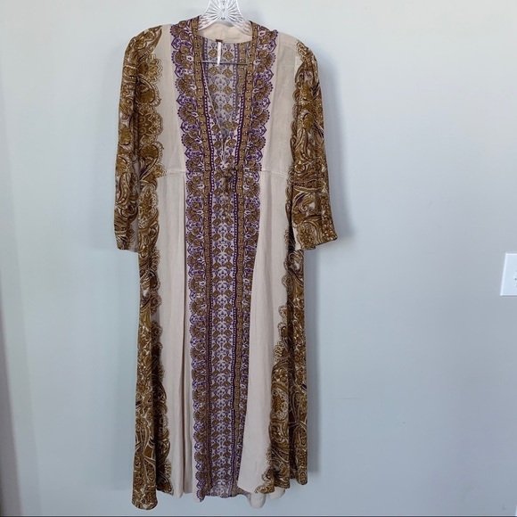 Free People Boho Maxi Dress Size XS - Picture 1 of 10